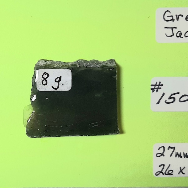 Green Jade Slab, Hand Made, Made In USA, Wire Wrapping, Jewelry Making, Green Jade Slab For Cabochons