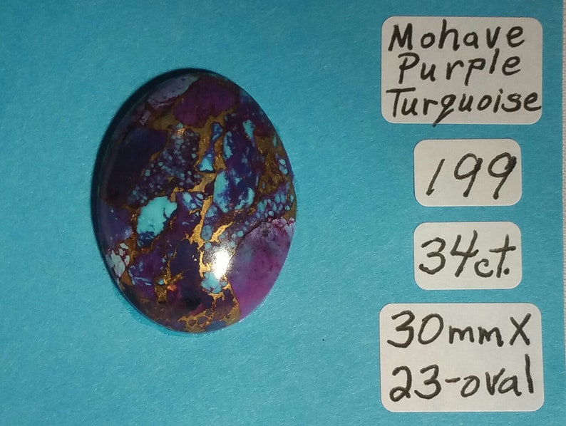 Finished Cabochon Mohave Purple /& Kingman Blue Turquoise Jewelry Making Lapidary Pendant Making