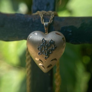Vintage 14k GF &quot;I love you&quot; heart locket necklace
