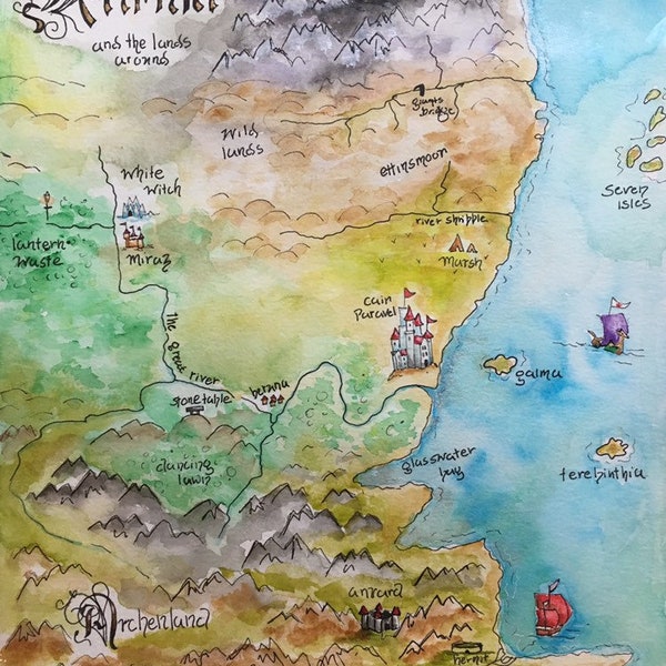 Map of Narnia Print - Printed on 8.5x11" Cardstock