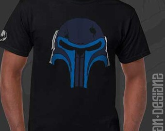 Mando Helmet Skull T-Shirt Holiday Animated Version