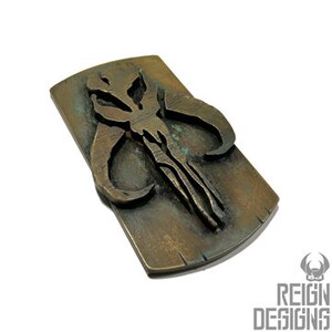 Mythosaur Insignia Logo Symbol Plaque Sign Cold Cast Brass