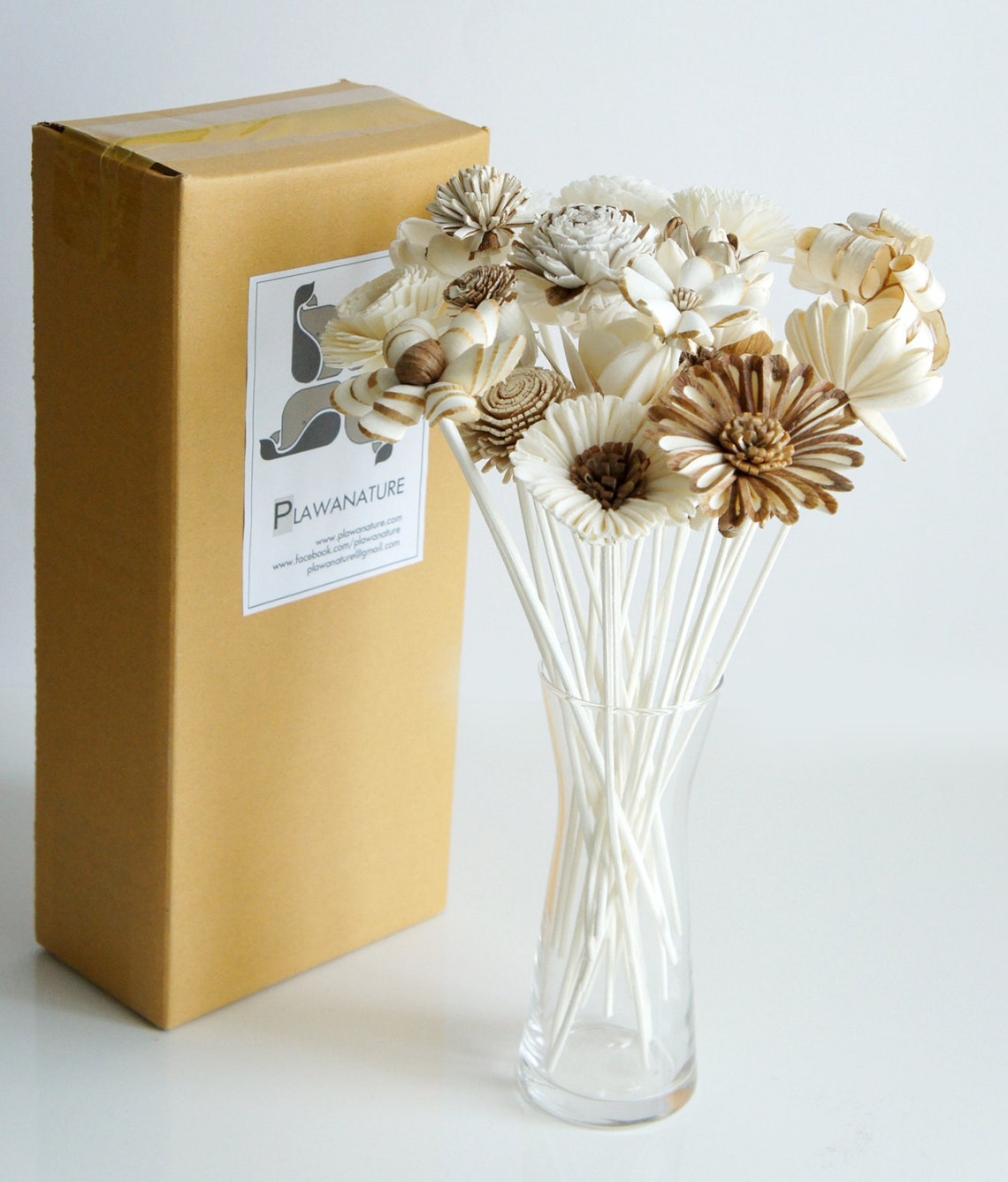 21 Mixed Sola Wood Flower With Reed Diffuser for Home Etsy