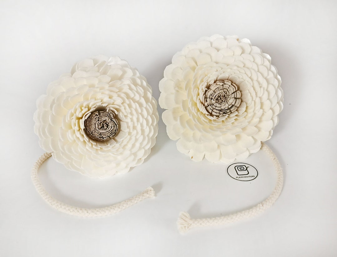 2 Zinnia Sola Flower Cotton Rope Diffuser for Home Fragrance Aroma Oil ...