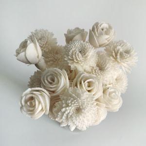 20 Mini Gerbera Rose Sola Flower Reed Diffuser Stick for Home Fragrance by Plawanature