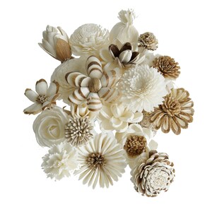 Exotic Plawanature Set: 10 Weiße Kirschblüten Aus Sola-Holz Mit Schilfrohr-Diffusor