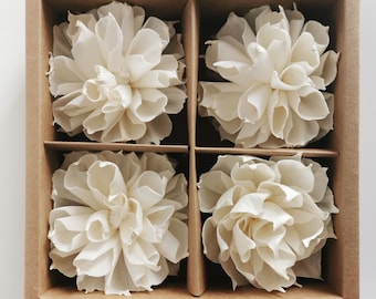 Plawanature Set of 4 Dahlia Sola Flower Diffuser Gift Box Set for Home Fragrance