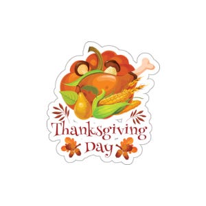 Die-Cut Stickers - Thanksgiving Day - Turkey