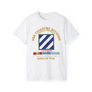 Unisex Ultra Cotton Tee - Army - 3rd ID - Korean War w KOREA War SVC