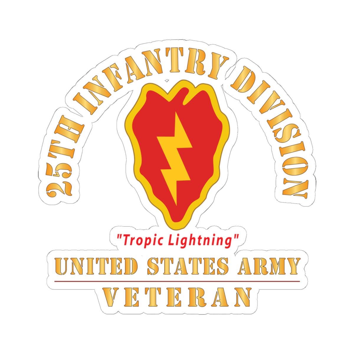 thumbnail image 2 of Lone Star Signs 25th Infantry Division Stickers – 4-Pack, Glossy Graphic Decals 2 of 6