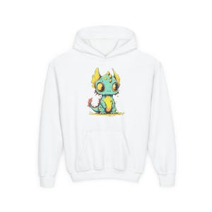 Youth Heavy Blend Hooded Sweatshirt - Kids Monster Design
