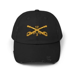 Distressed Cap - Army - 3rd Squadron 17th Cavalry Regiment Branch wo Txt