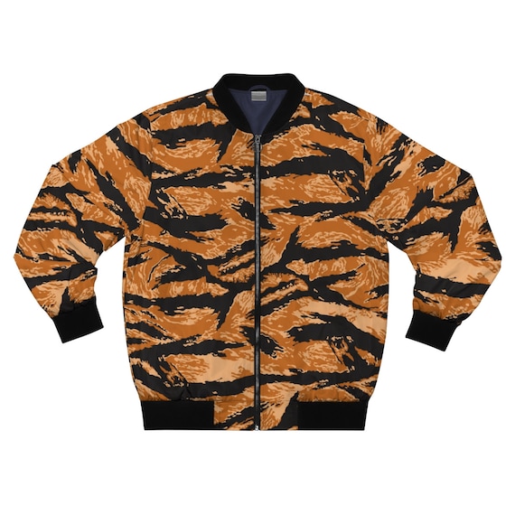 Men's AOP Bomber Jacket - Vietnam Tiger Stripe Orange X 300 - Etsy
