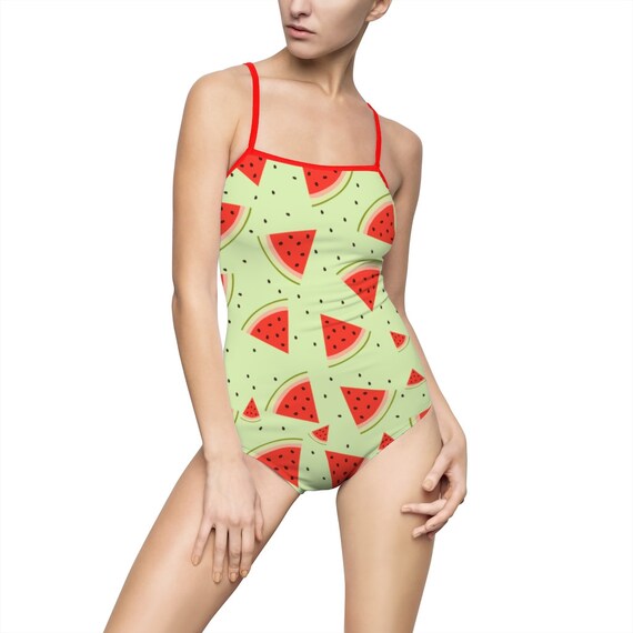 Women s One piece Swimsuit Watermelon Etsy