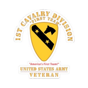 キス - カットステッカー - 陸軍 - 第1騎兵師団 - 飲酒運転 - アメリカの第一チーム - アメリカ陸軍 - 退役軍人