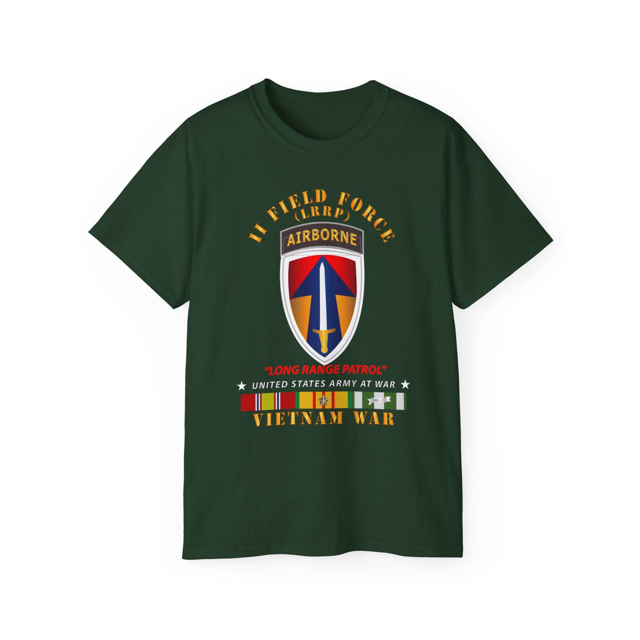ウルトラコットンTシャツ - 陸軍 - II野戦部隊 - 空挺タブ - LRP