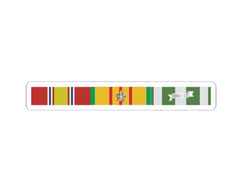 Kiss - Cut Stickers - Army - Vietnam Ribbons SVC bar w 1 Campaign Stars