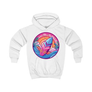 Kids Hoodie-  Vibrant Surfboard