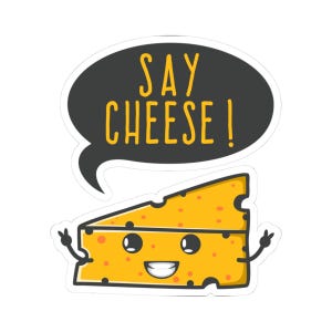 Kiss Cut Stickers - Cheesy Say Cheese