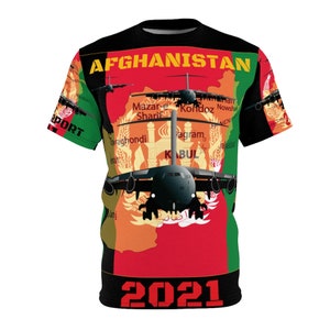 Unisex AOP - Afghanistan - Betrieb Allies Refuge - 2021 - Kabul Airport - Afghanische Landkarte - C17 GlobeMaster - Afghanistan Flagge