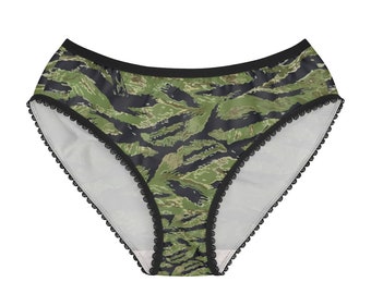 Women&#39;s Briefs - Military Tiger Stripe Camouflage
