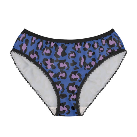 Braguitas de mujer Camuflaje de leopardo Azul oscuro-morado