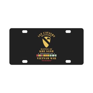 Army - 1st Cavalry Division - SSI - Battle of Khe Sanh - VIetnam War - Airmobile w VN Classic License Plate