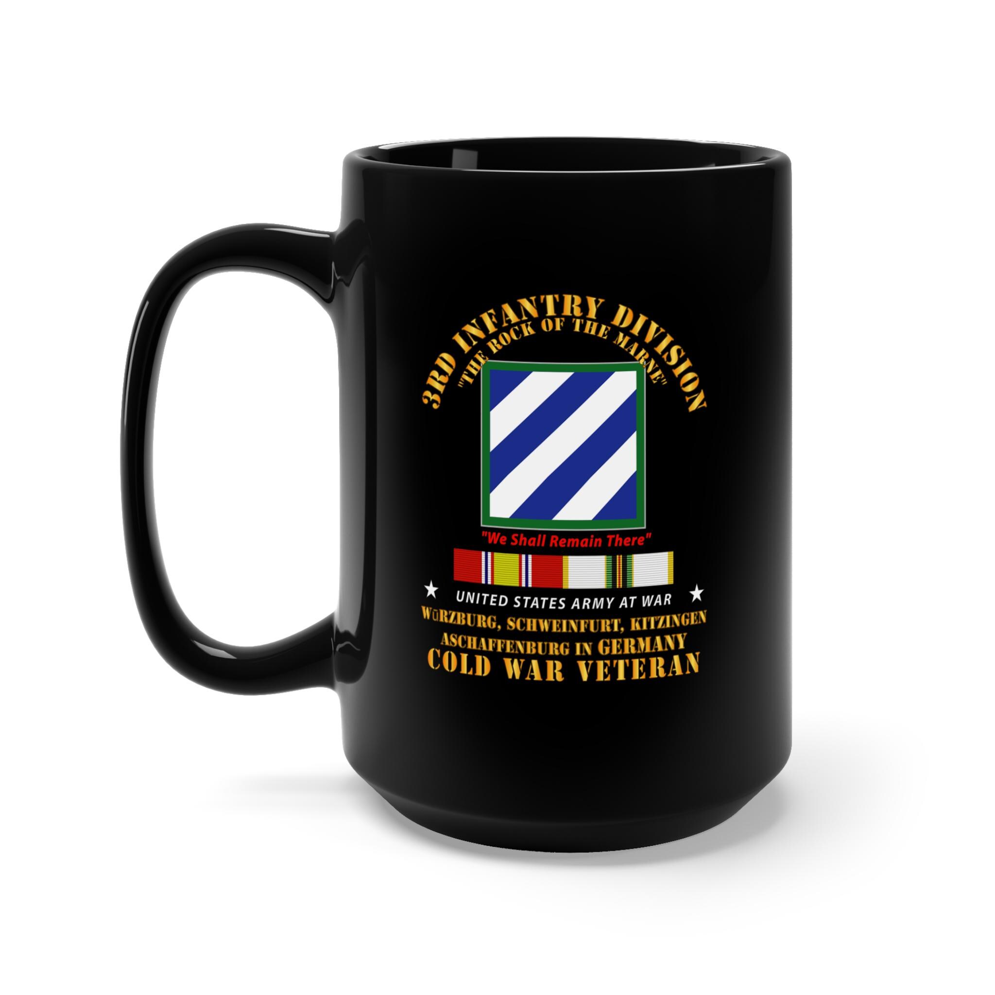 Black Mug 15oz - Army - 3rd ID - Germany w Cold War SVC