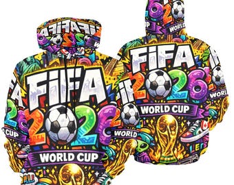 Wereldbeker 2026 street art viering all-over print herenhoodie (Amerikaanse maat)