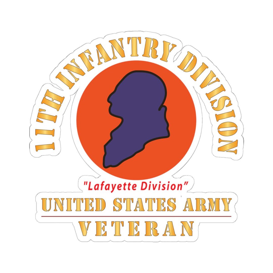 Kiss-cut Stickers - Army - SSI - 11th Infantry Division - Lafayette ...