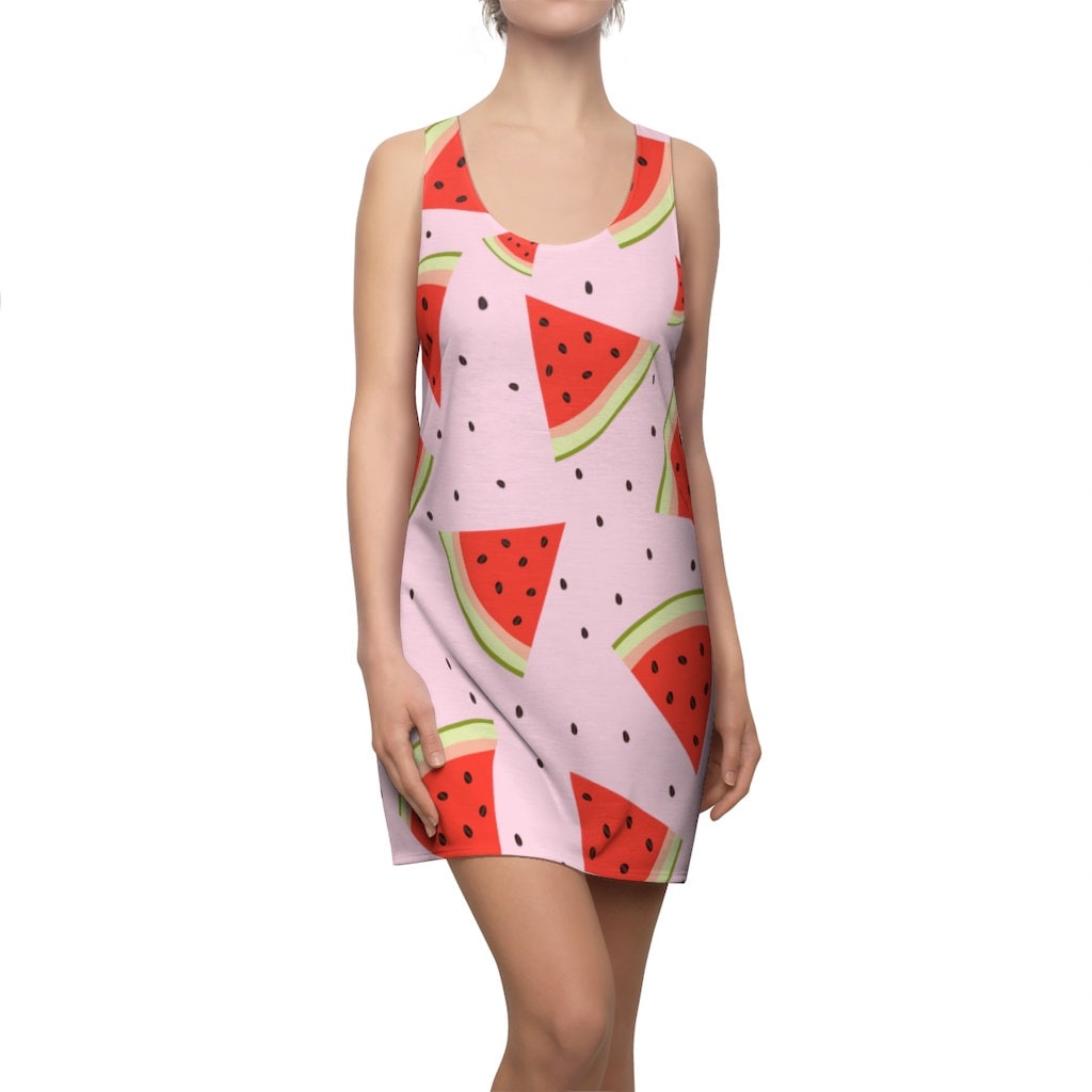 Watermelon Women's Cut & Sew Racerback Dress