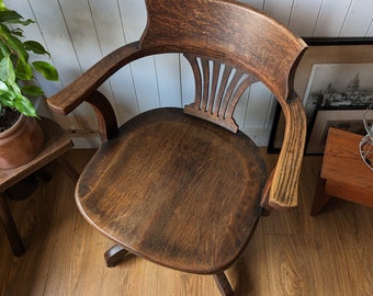 Antique Oak Desk Chair