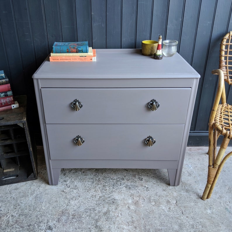 Small Painted Vintage Chest Of Drawers Etsy