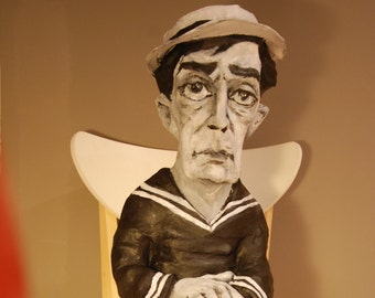 Buster Keaton, Figura de papel mache, Cine