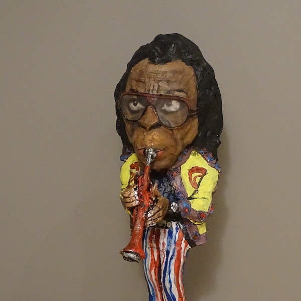 Miles Davis, Trumpet, Handmade figurine, Jazz, Musician