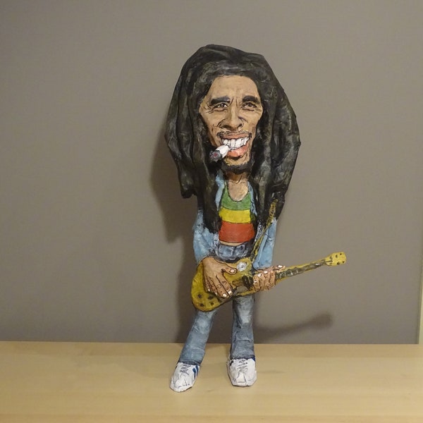 Bob Marley, Figurine en papier mâché, Reggae, Musicien