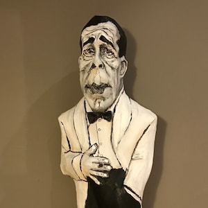 Humphrey Bogart handmade sculpture,  97 cm (38,18&quot;) classic Hollywood star