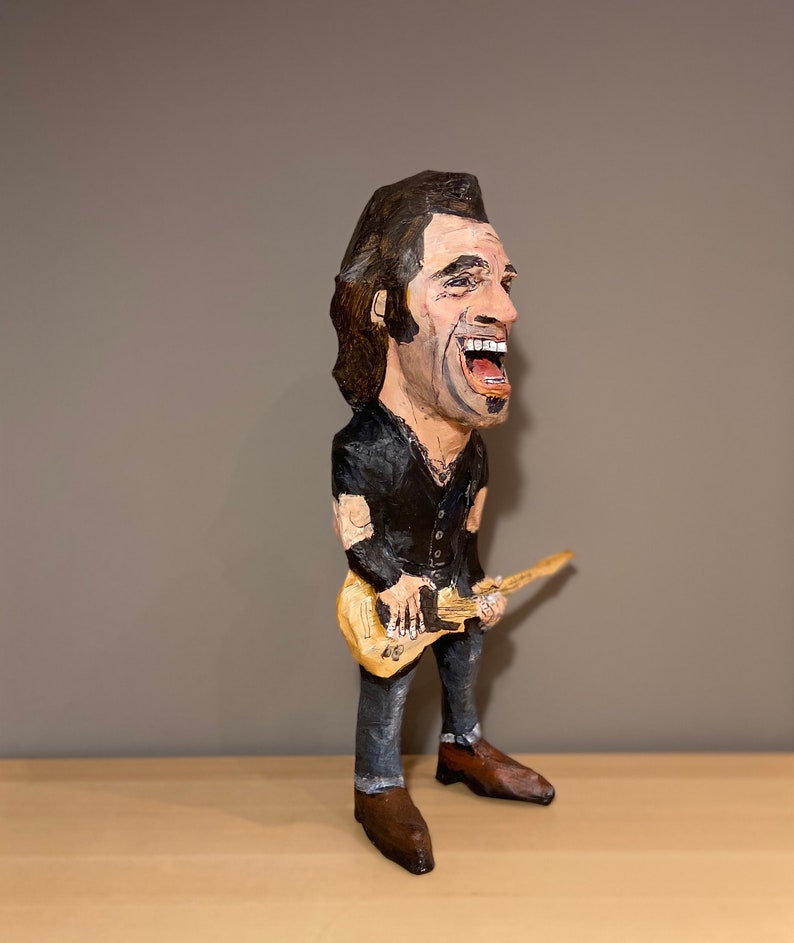 Bruce Springsteen Sculpture, the Boss, Handmade Paper Mache Figurine - Etsy