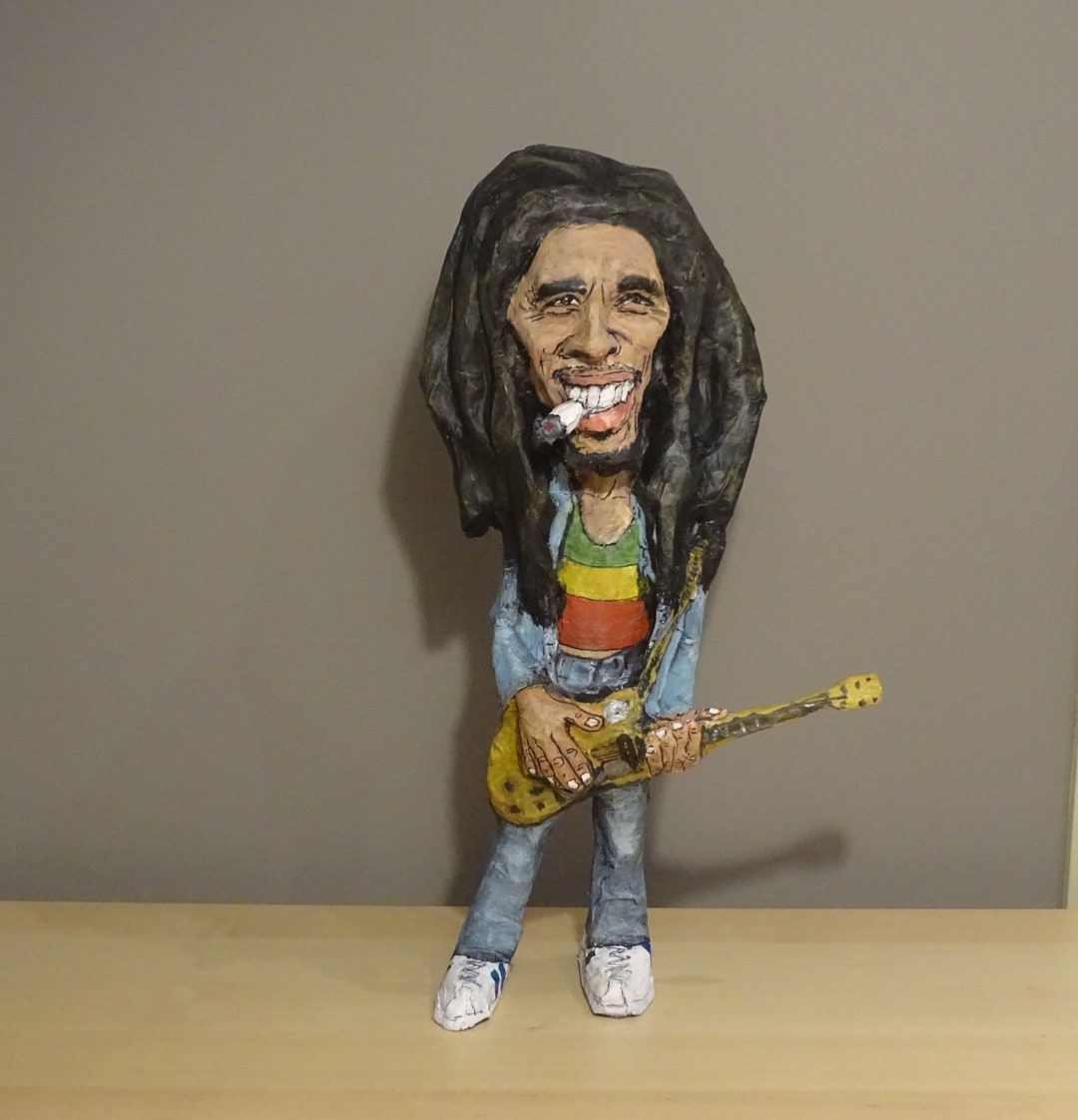 Bob Marley, Reggae, Handmade Figurine, Musician, Guitarist - Etsy