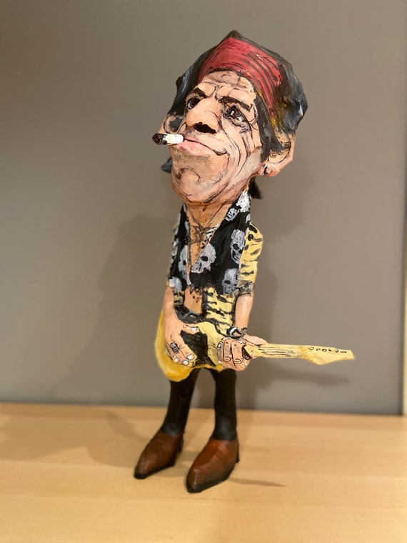 Keith Richards Figure, Handmade Figurine, Rolling Stones - Etsy