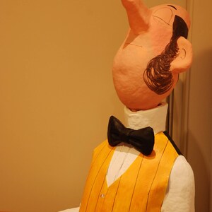 Butler statue, Paper mache, Waiter statue, Home Decor image 3