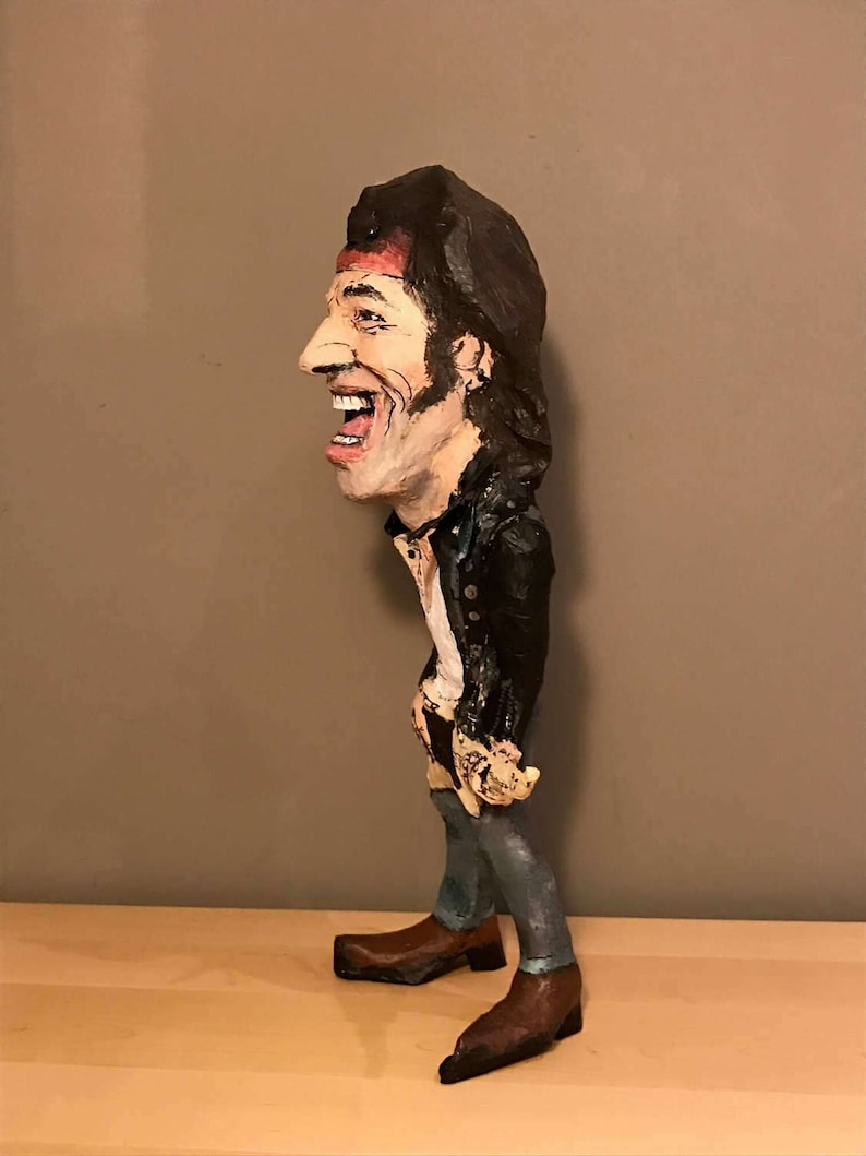 Bruce Springsteen Sculpture, the Boss, Handmade Paper Mache Figurine - Etsy