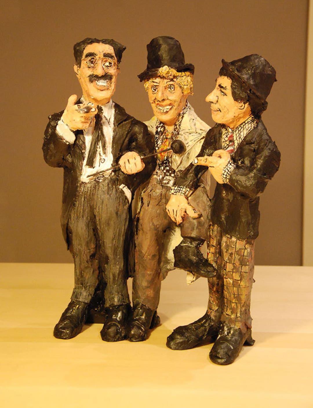 Marx Brothers Sculpture, Handmade Paper Mache Figures Etsy