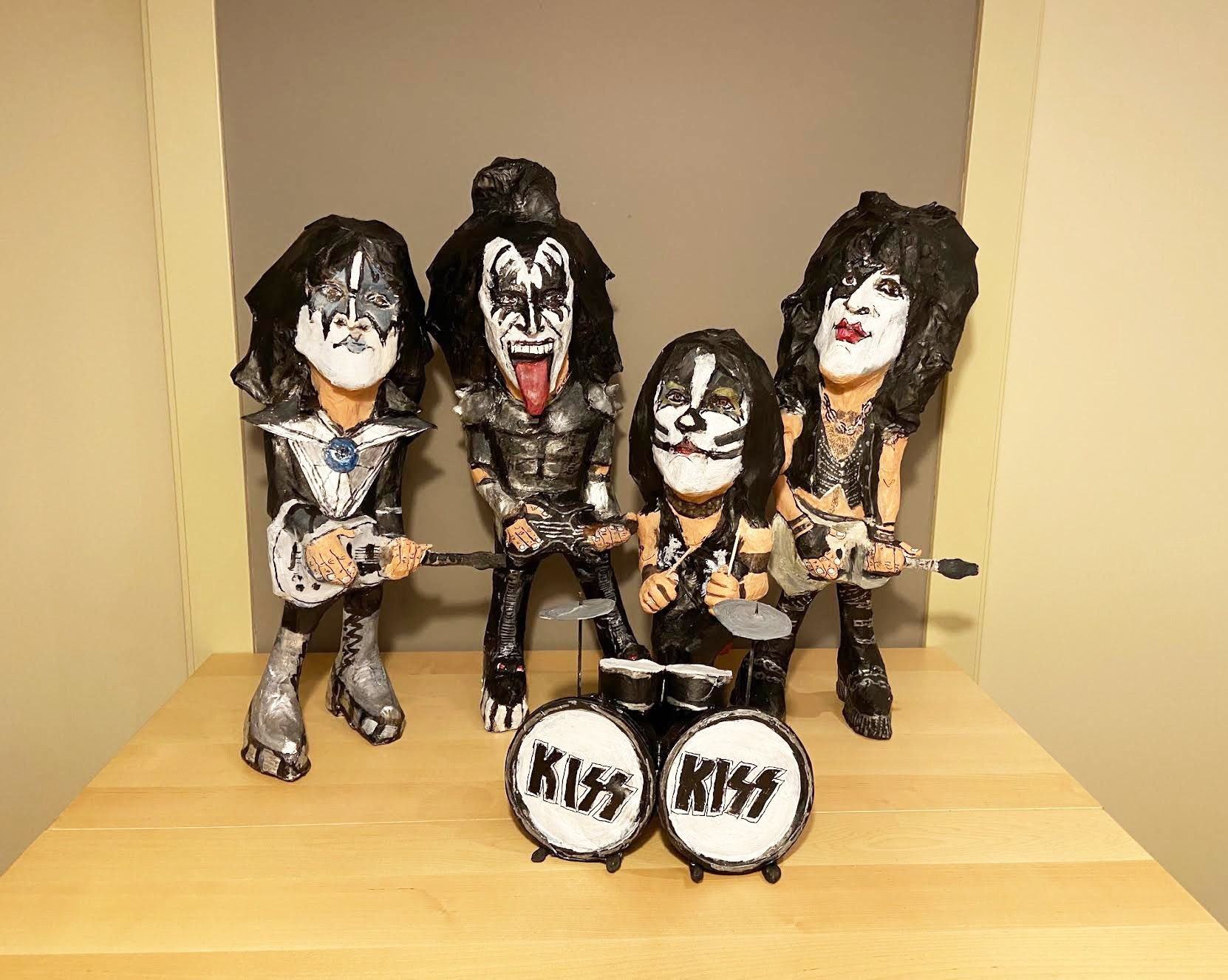 Kiss Sculptures, Handmade Figurines, Musicians, Kiss, Rock Kiss Sculptures, Handmade Figurines, Musicians, Kiss, Rock