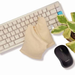 NEW! Unbleached Organic Cotton Wrist Rest for the Keyboard and Mouse. Great for Carpal Tunnel relief.
