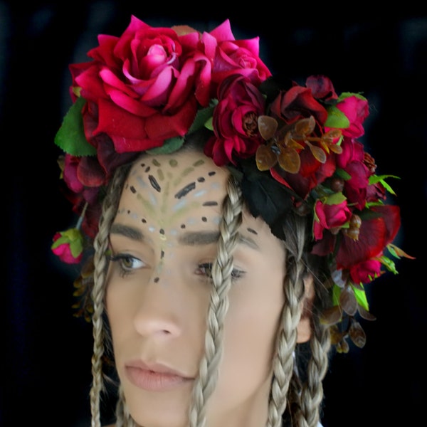 Hot pink flowercrown