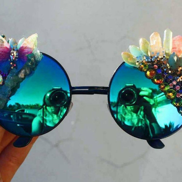 Rainbow butterfly sunglasses