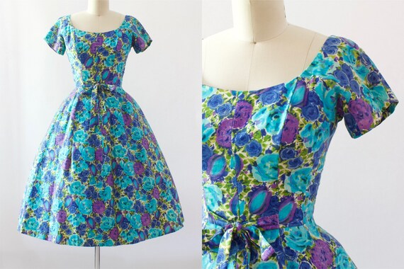 Suzy Perette Rose Print Dress | Small