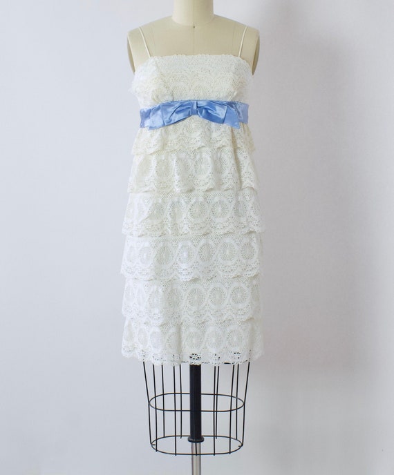 1960s Lace Babydoll Dress | Small