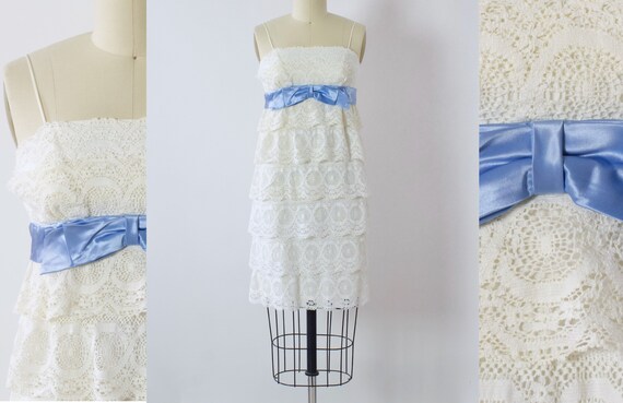 1960s Lace Babydoll Dress | Small